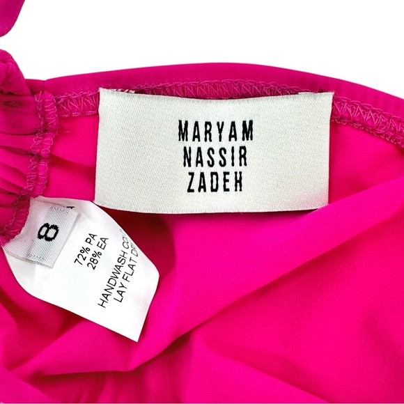 [relisted] NWOT Maryam Nassir Zadeh Rio Pink Fuchsia Bandeau Bikini Swim Top - Picture 11 of 12